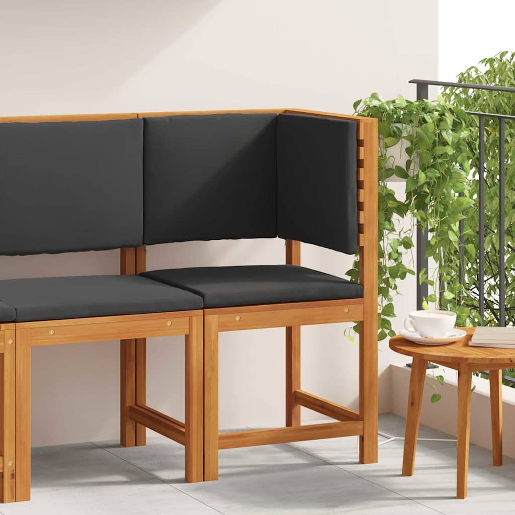 vidaXL Gartenstuhl mit Kissen Braun 50 x 50 x 91cm Massivholz Akazie