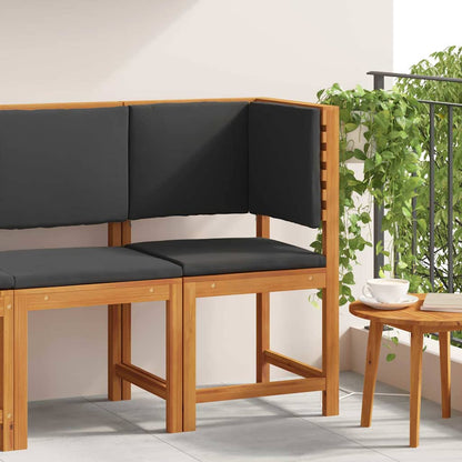 vidaXL Gartenstuhl mit Kissen Braun 50 x 50 x 91cm Massivholz Akazie