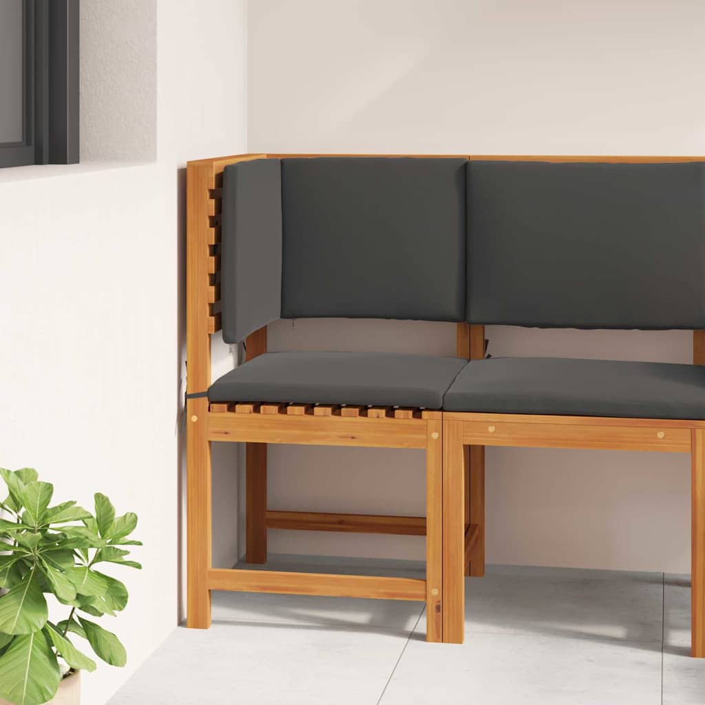 vidaXL Gartenstuhl mit Kissen Braun 50 x 50 x 91cm Massivholz Akazie