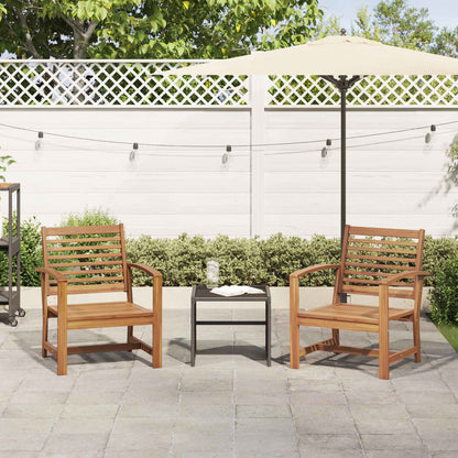 vidaXL Stuhl 2 pcs Braun 65 x 60 x 76,5 cm Massivholz Teak