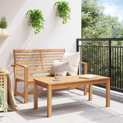 vidaXL Bank 2 pcs Braun Massivholz Teak