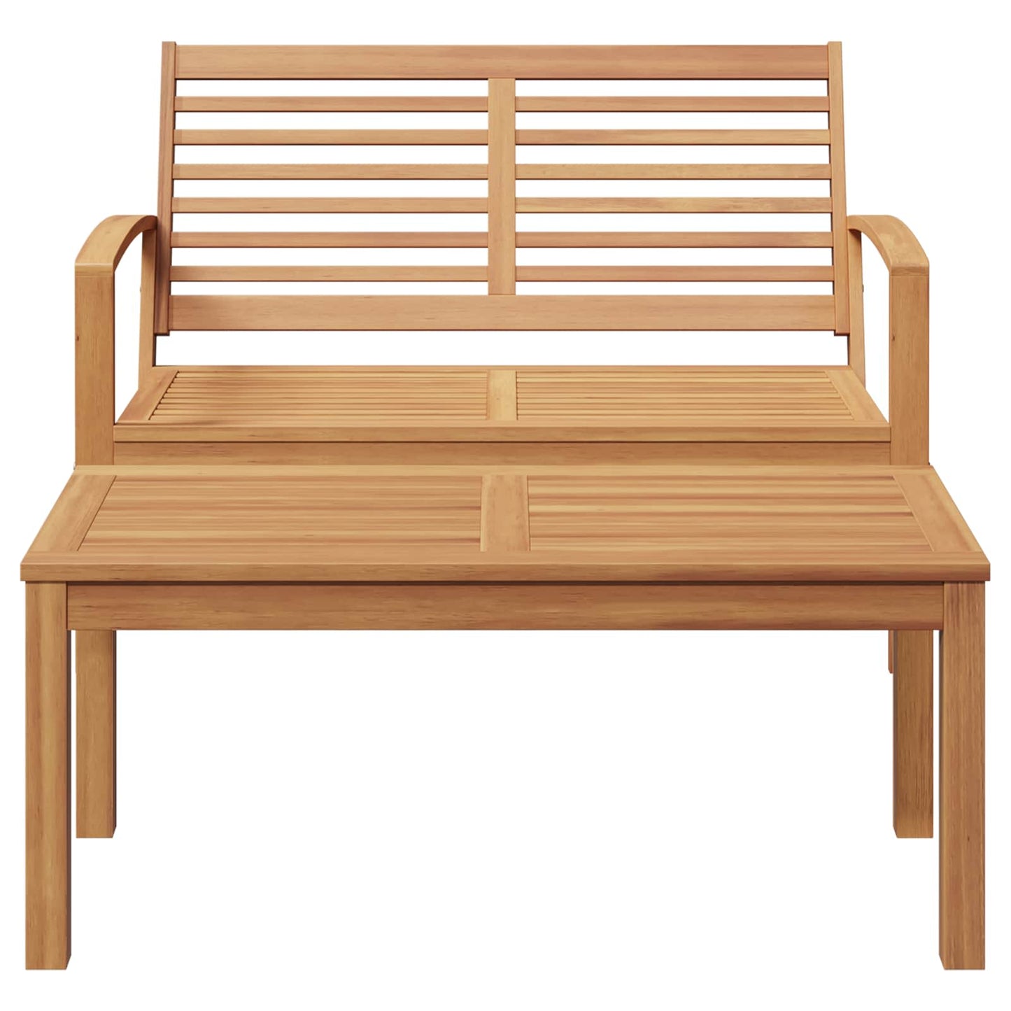vidaXL Bank 2 pcs Braun Massivholz Teak
