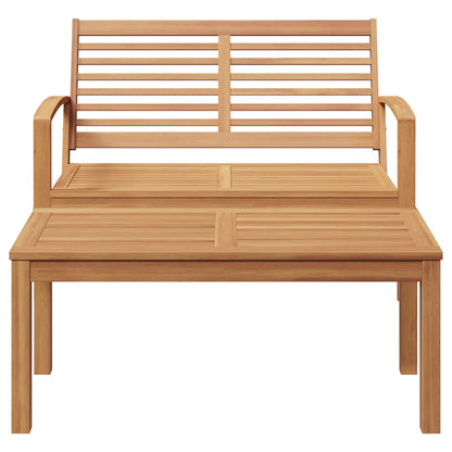 vidaXL Bank 2 pcs Braun Massivholz Teak