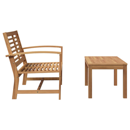 vidaXL Bank 2 pcs Braun Massivholz Teak