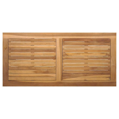 vidaXL Bank mit Kissen 2 pcs Braun und Creme Massivholz Teak