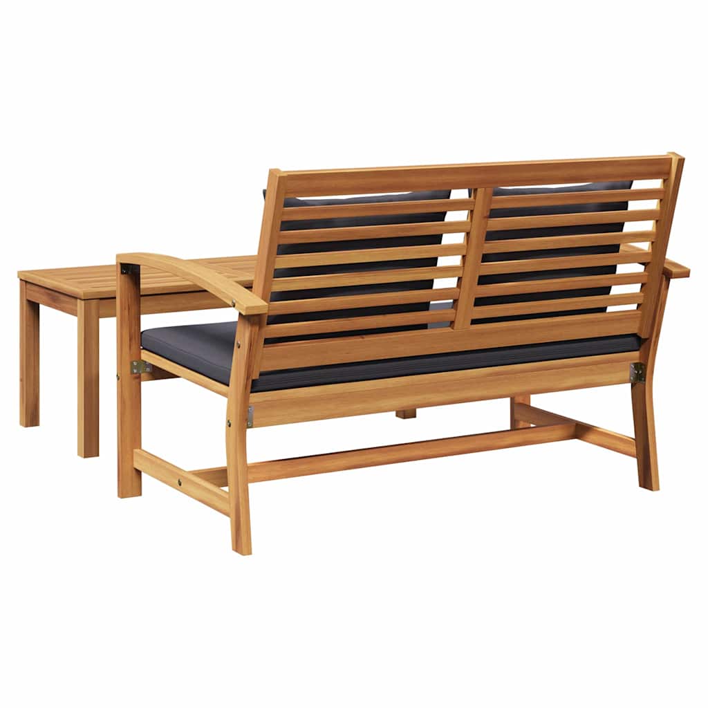 vidaXL Bank Braun und Dunkelgrau 110 x 66 x 76 cm Massivholz Teak