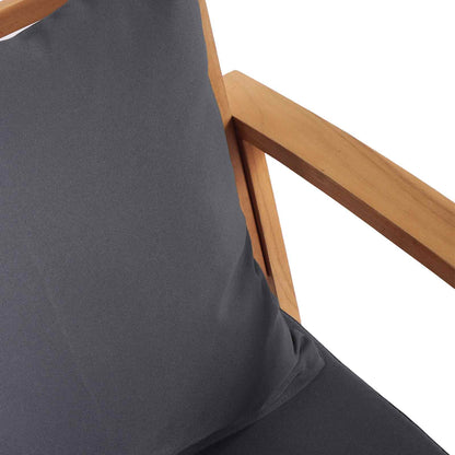 vidaXL Stuhl mit Kissen 2 pcs Braun und Dunkelgrau 65 x 60 x 76,5 cm