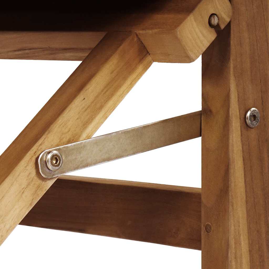 vidaXL Klappstuhl für Regisseure Grau 55 x 54 x 85 cm Massivholz Teak
