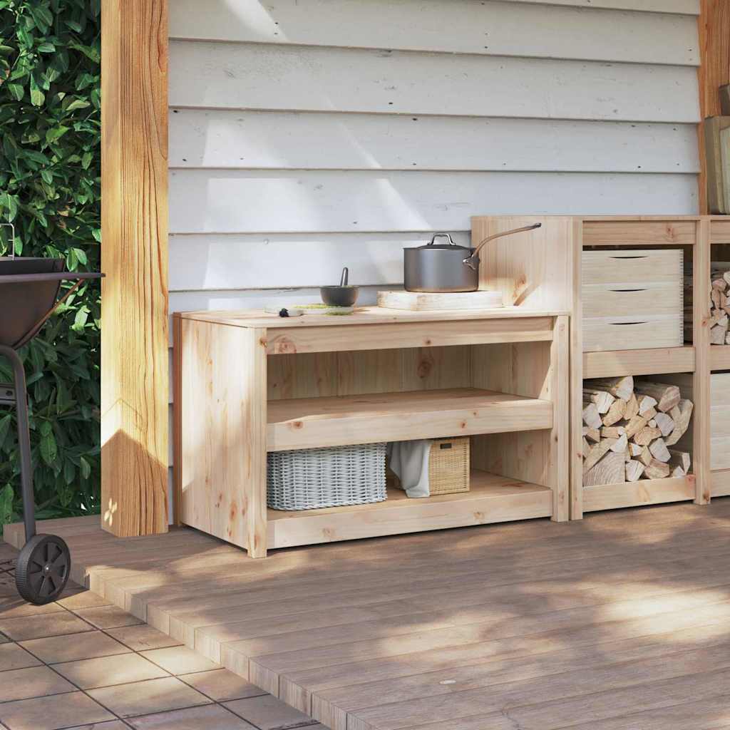 vidaXL Küchenschrank mit Regal Braun Eichen-Optik 106 x 55 x 64 cm