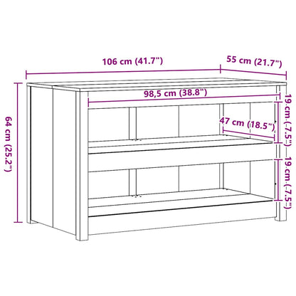 vidaXL Küchenschrank mit Regal Braun Eichen-Optik 106 x 55 x 64 cm