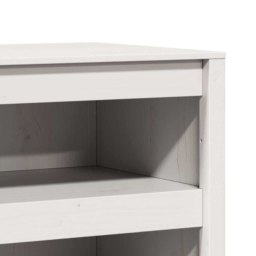 vidaXL Küchenschrank Weiß 106 x 55 x 64 cm Massives Kiefernholz