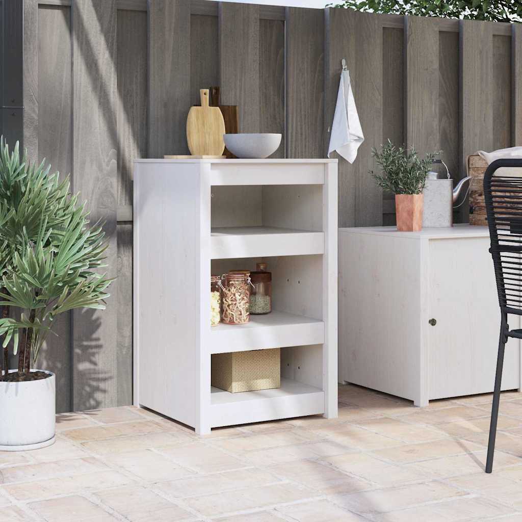vidaXL Küchenschrank Weiß 55 x 55 x 92 cm Massives Kiefernholz