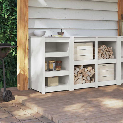 vidaXL Küchenschrank Weiß 55 x 55 x 92 cm Massives Kiefernholz