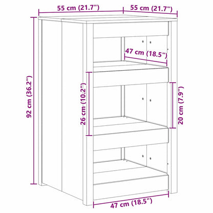 vidaXL Armoire de cuisine avec étagère marron aspect chêne 55 x 55 x 92 cm