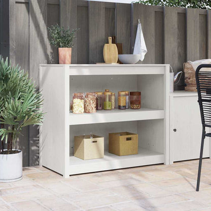 vidaXL Küchenschrank Weiß 106 x 55 x 92 cm Massives Kiefernholz