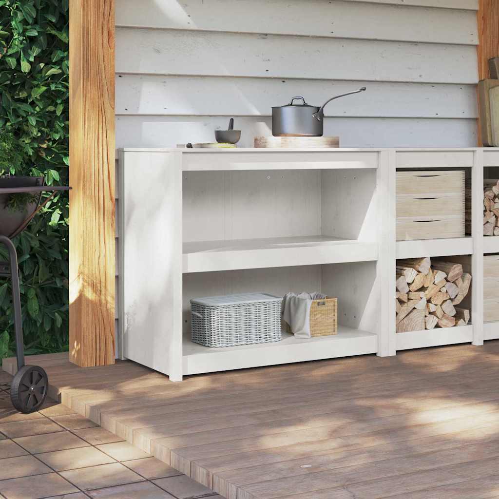 vidaXL Küchenschrank Weiß 106 x 55 x 92 cm Massives Kiefernholz