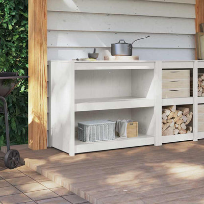 vidaXL Küchenschrank Weiß 106 x 55 x 92 cm Massives Kiefernholz