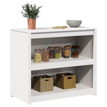 vidaXL Küchenschrank Weiß 106 x 55 x 92 cm Massives Kiefernholz