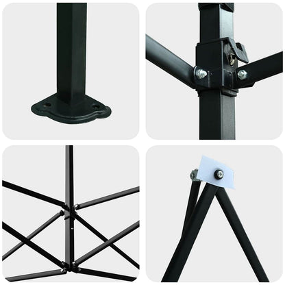 Gewächshaus mit Pop-up-Rahmen Grün 290 x 290 x 315 cm Eisen