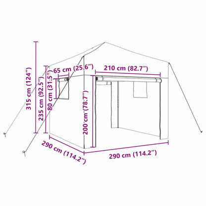 Gewächshaus mit Pop-up-Rahmen Grün 290 x 290 x 315 cm Eisen
