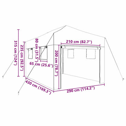 Gewächshaus mit Pop-up-Rahmen Grün 290 x 430 x 315 cm Eisen