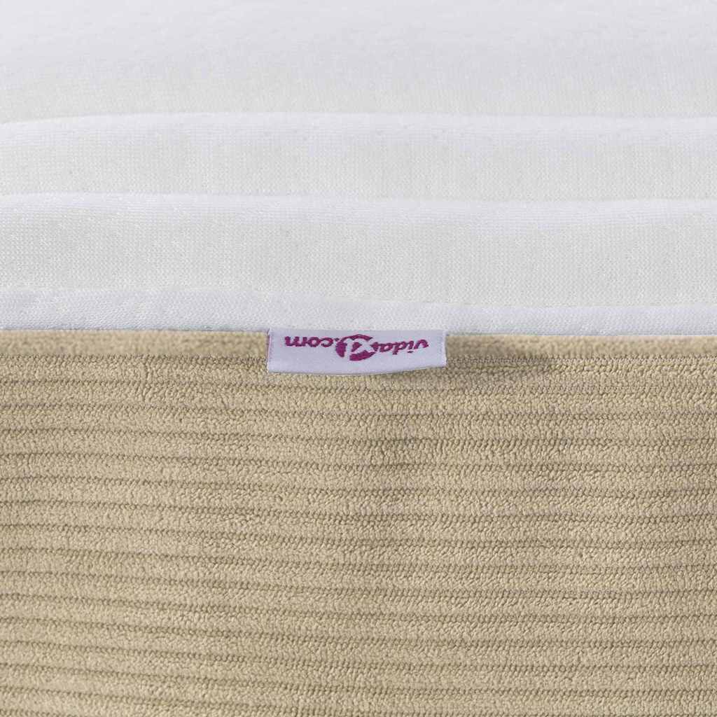 vidaXL Bettmatratze mit Matratze Salbei 90 x 190 cm Stoff