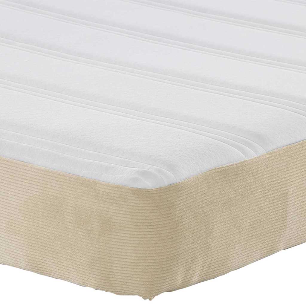 vidaXL Bettmatratze mit Matratze Salbei 90 x 190 cm Stoff
