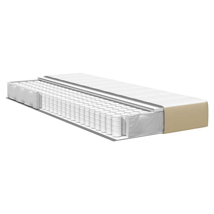 vidaXL Bettmatratze mit Matratze Salbei 90 x 190 cm Stoff