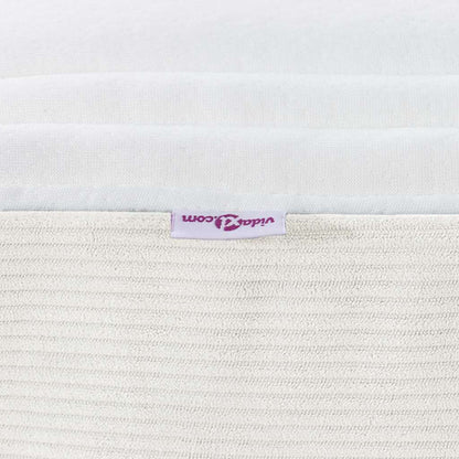 Bettmatratze mit Matratze Creme 140 x 190 cm Stoff