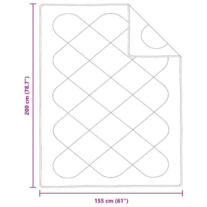 Bettdecke Weiß 200 x 155 x 4 cm Polyester
