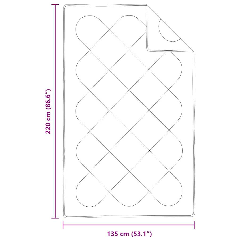 Bettdecke Weiß 200 x 155 x 4 cm Polyester