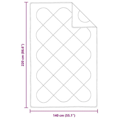 Bettdecke Weiß 200 x 155 x 4 cm Polyester
