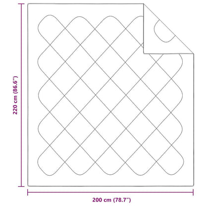 vidaXL Bettdecke Weiß 200 x 155 x 4 cm Polyester
