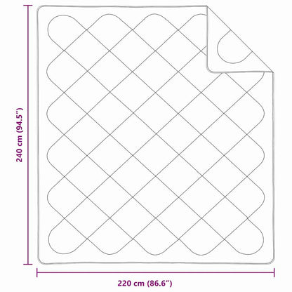 vidaXL Bettdecke Weiß 200 x 155 x 4 cm Polyester