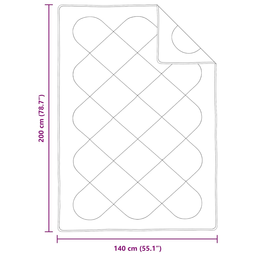 Winterbettdecke Weiß 240 x 222 x 5 cm Polyester
