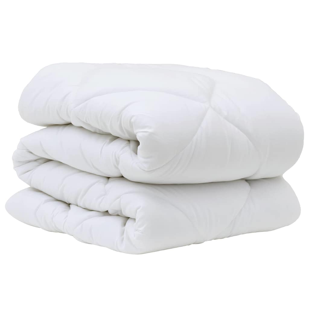 vidaXL Winterbettdecke Weiß 240 x 222 x 5 cm Polyester