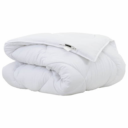 vidaXL Winterbettdecke Weiß 240 x 222 x 5 cm Polyester