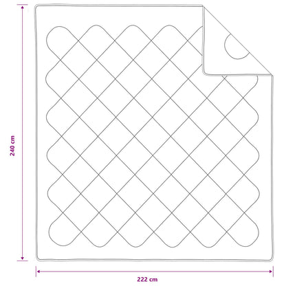 vidaXL Winterbettdecke Weiß 240 x 222 x 5 cm Polyester