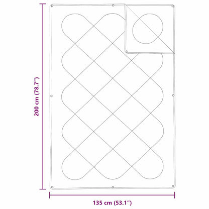 2-in-1 Bettdecke Weiß 135 x 200 cm Polyester