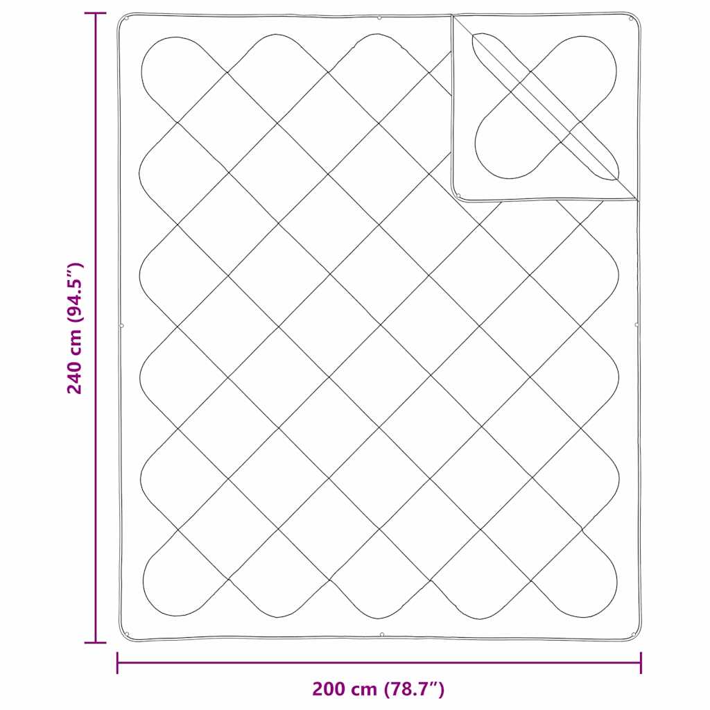vidaXL 2-in-1 Bettdecke Weiß 240 x 200 cm Polyester