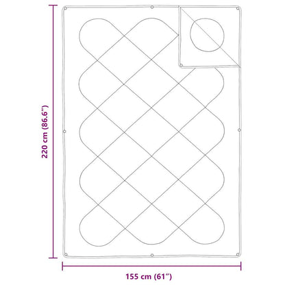 vidaXL 2-in-1 Bettdecke Weiß 155 x 220 cm Polyester