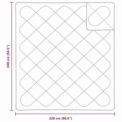 vidaXL 2-in-1 Bettdecke Weiß 240 x 220 cm Polyester