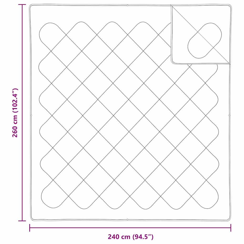 vidaXL 2-in-1 Bettdecke Weiß 240 x 260 cm Polyester