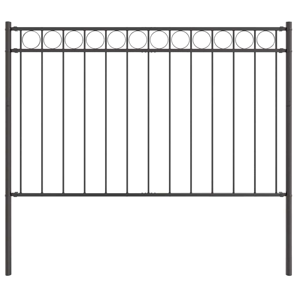 Zaunelement Grau 170 x 130 cm Stahl