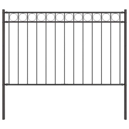 Zaunelement Grau 170 x 130 cm Stahl