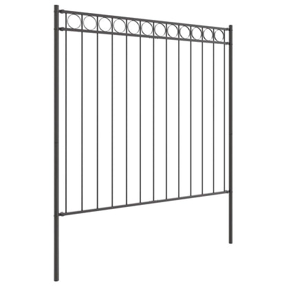 vidaXL Zaunelement Grau 170 x 170 cm Stahl
