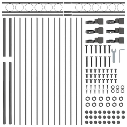 vidaXL Zaunelement Grau 170 x 170 cm Stahl