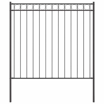 Zaunelement Grau 170 x 200 cm Stahl