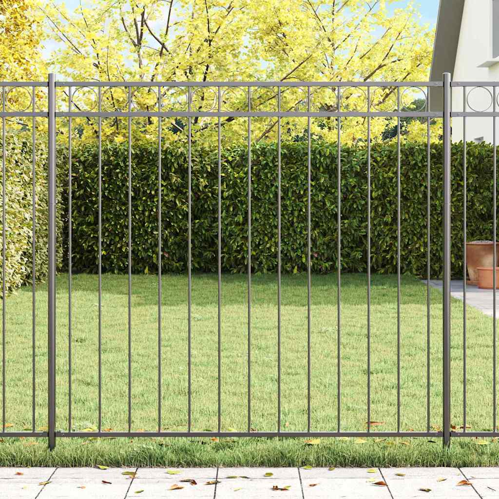 vidaXL Zaunelement Grau 170 x 120 cm Stahl