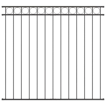 vidaXL Zaunelement Grau 170 x 150 cm Stahl